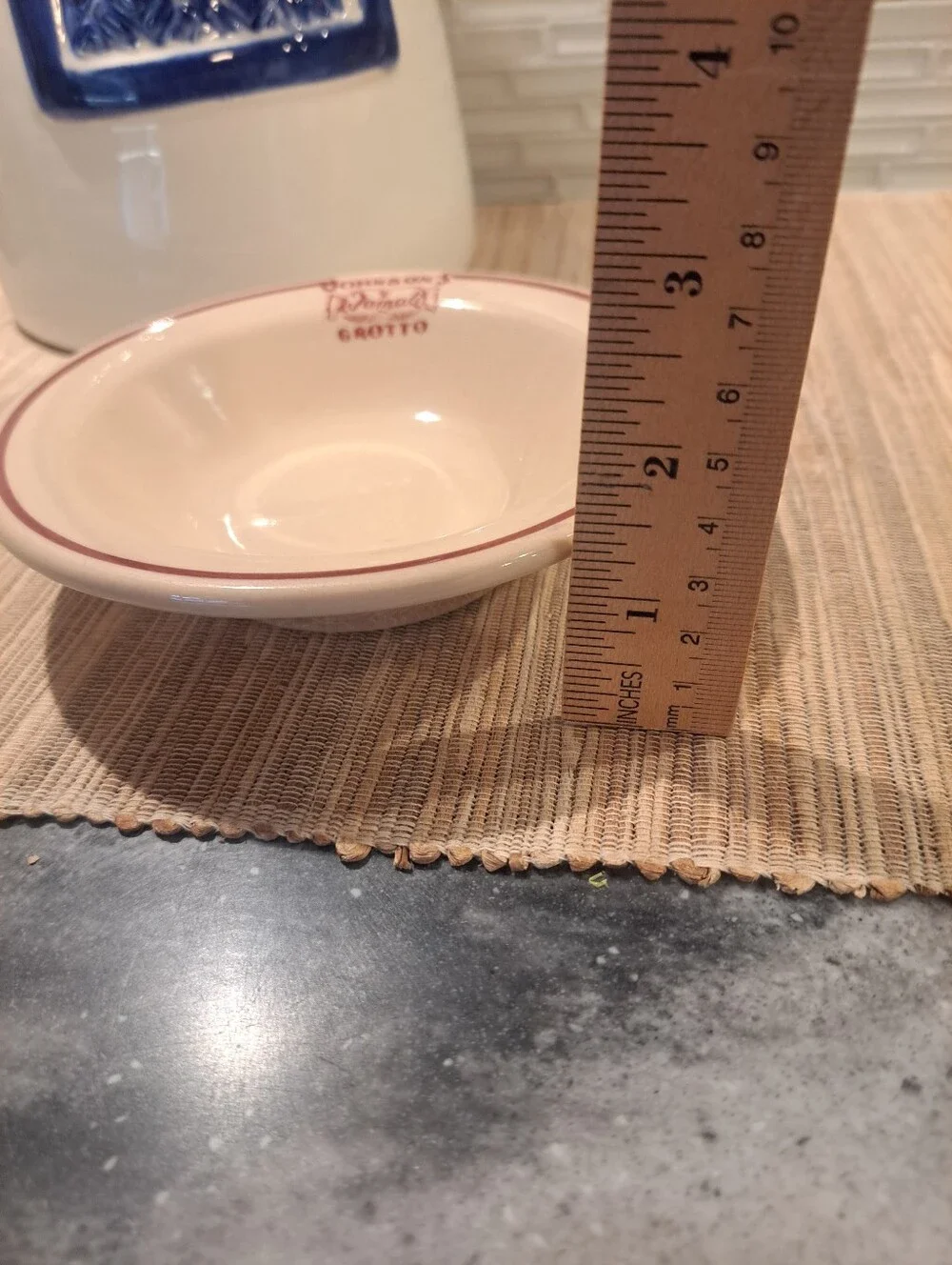 Vtg Sterling Restaurant bowl JOHNSON'S TAMALE GROTTO Restaurant Ware